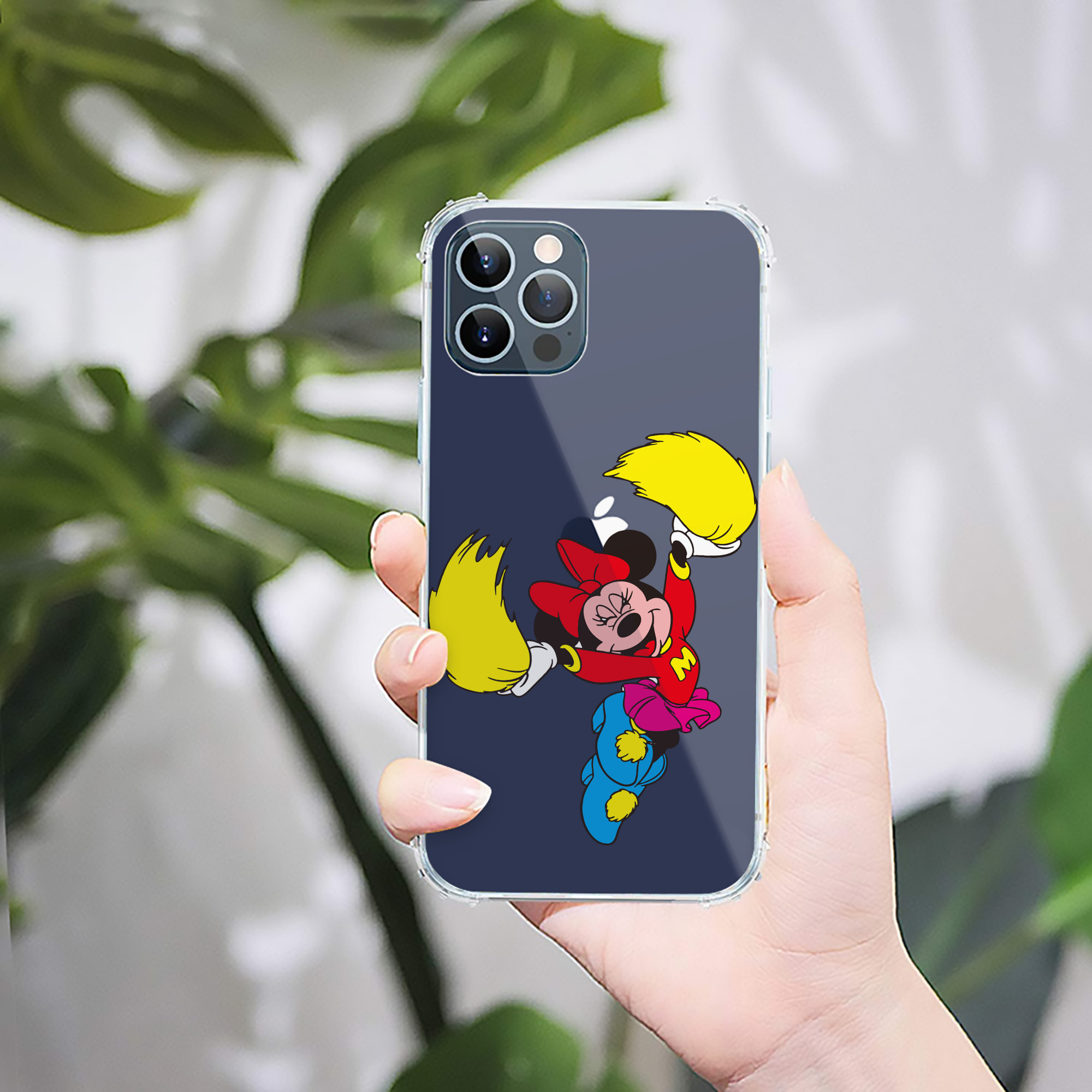 （画像用） ミッキーマウス Mickey Mouse 【iPhone 12シリーズ対応】透明スマホケース（クリアソフトケース）